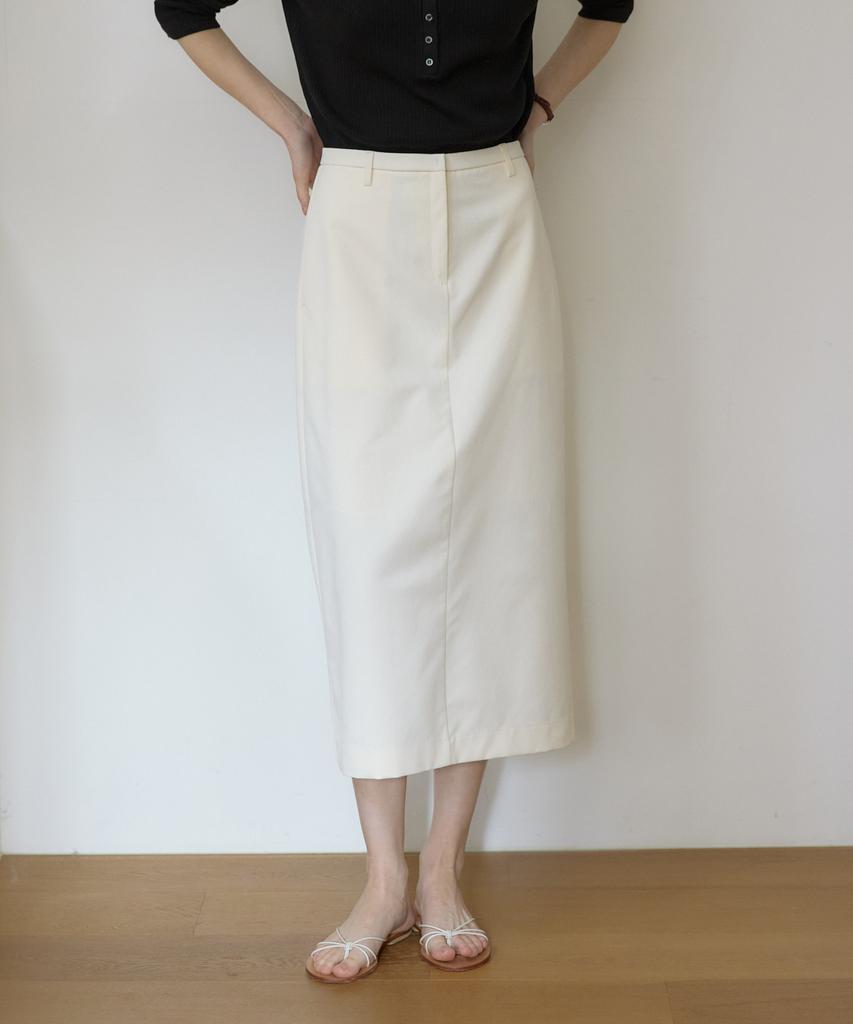 Our Hope Soft Stretch H-Line Skirt - Ecru