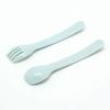 OSK Shinapushu Cutlery Set, Spoon and Fork Set, Pastel Green, Made In Japan, Dishwasher Safe, Easy To Use, Stylish, Cute, Unisex, For Kids and Babies,