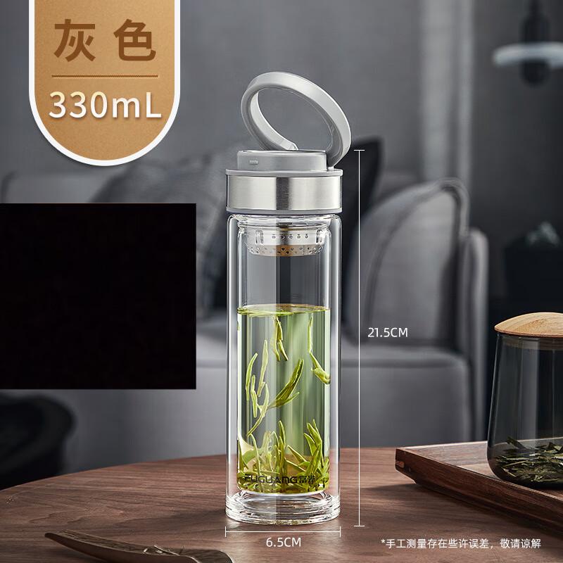 Fuguang Double-Wall Portable Glass Bottle