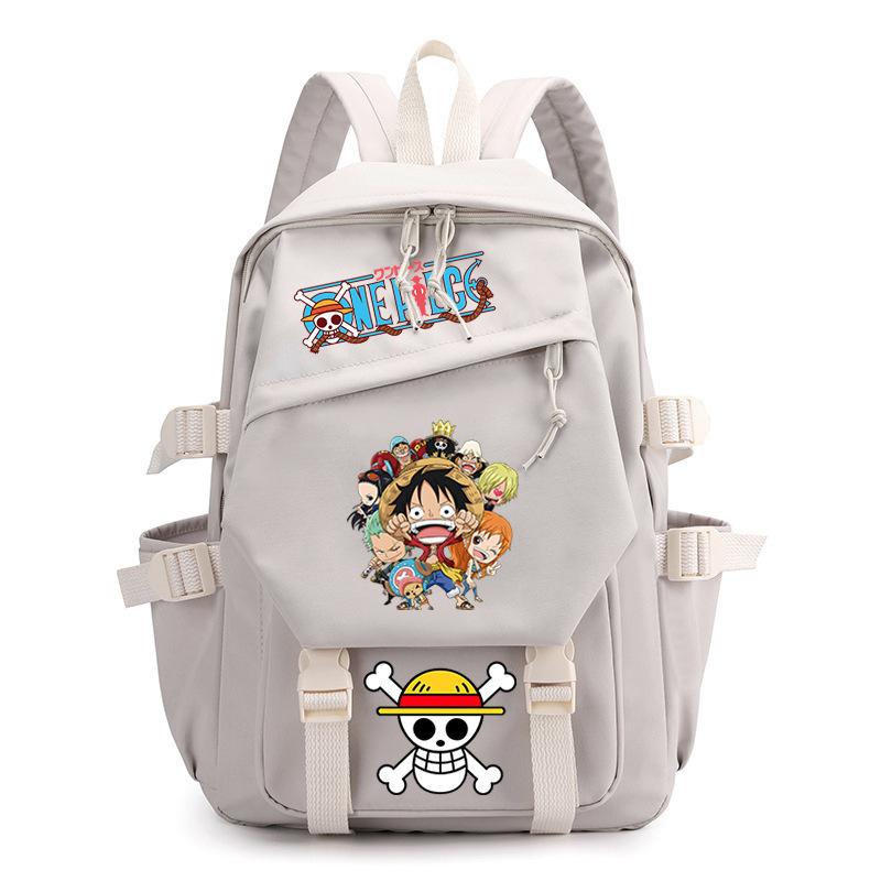 One Piece King Printed Backpack Elementary School Students Junior High School Students High School Students Large Capacity School Bag