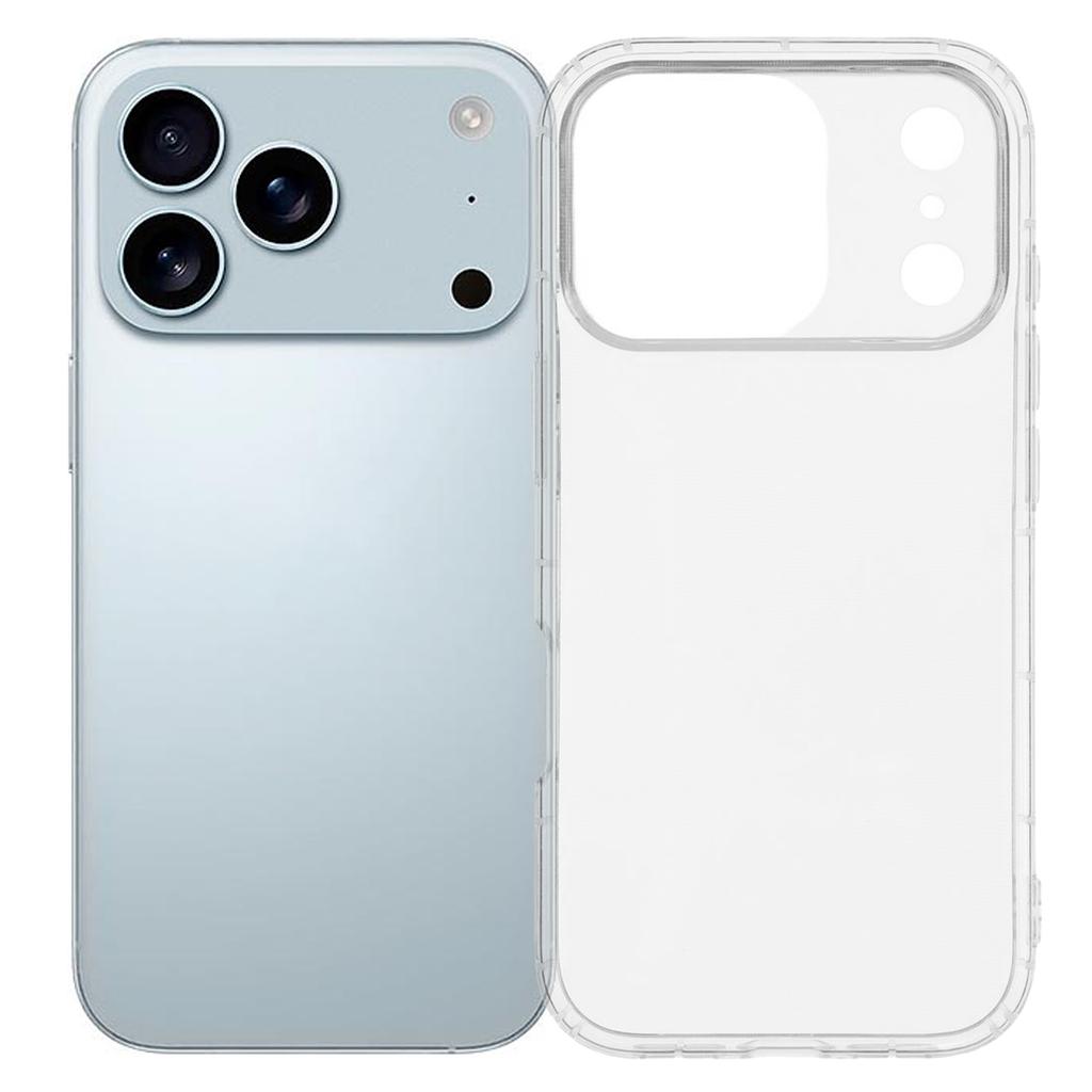 For iPhone 17 Pro Case Transparent TPU Phone Back Cover Airbag Protection