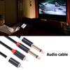 Audio Cable Shielded Gold-Plated HiFi Sound Dual RCA Male To Dual 6.35mm Male Stereo AUX Cord for Speaker Mixer Amplifier