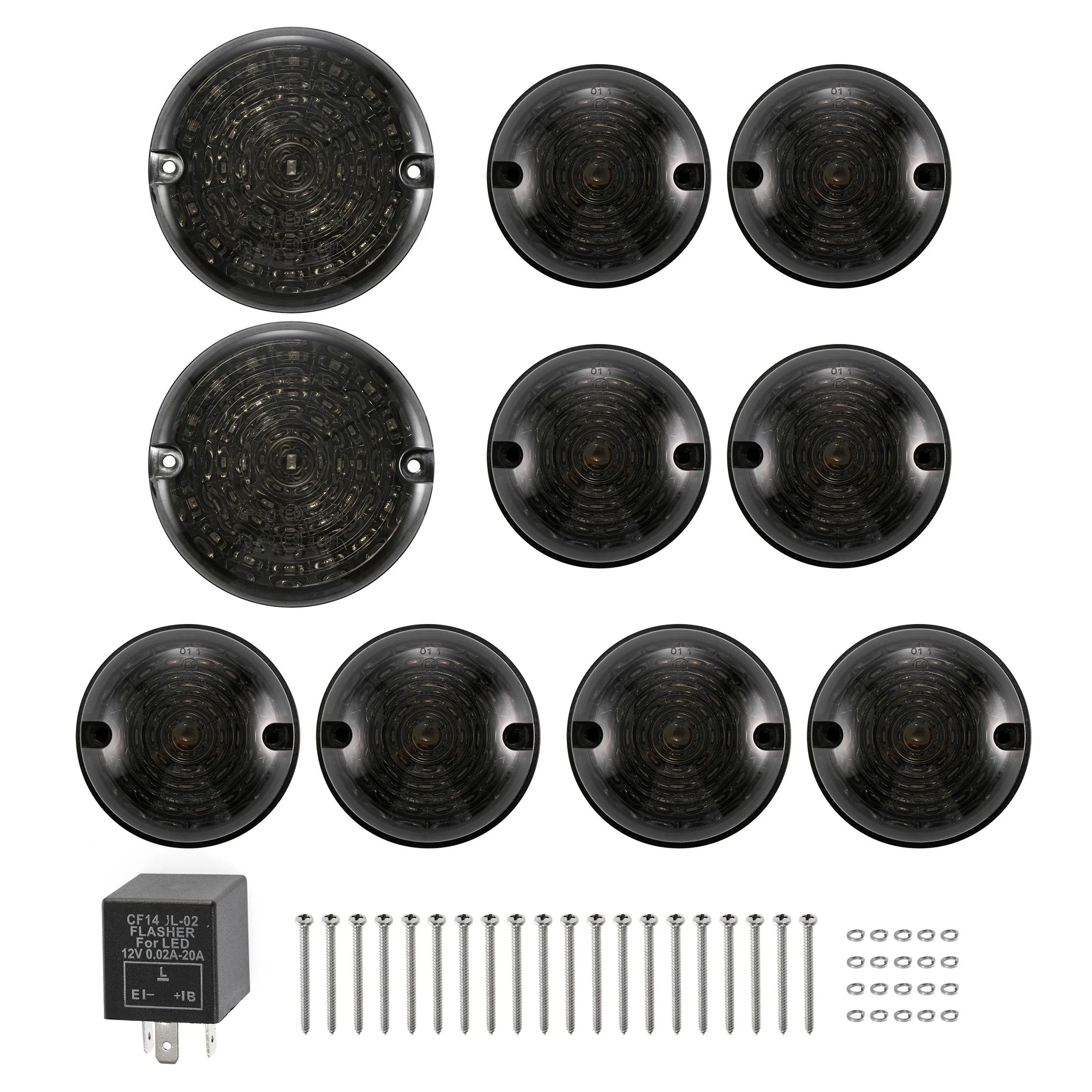 

10 шт. Модифицированные автомобильные фонари Указатели поворота Lmap Задние фонари заднего хода Тормозные фонари Аксессуары для Land Rover Defender 90/110 1983-2016