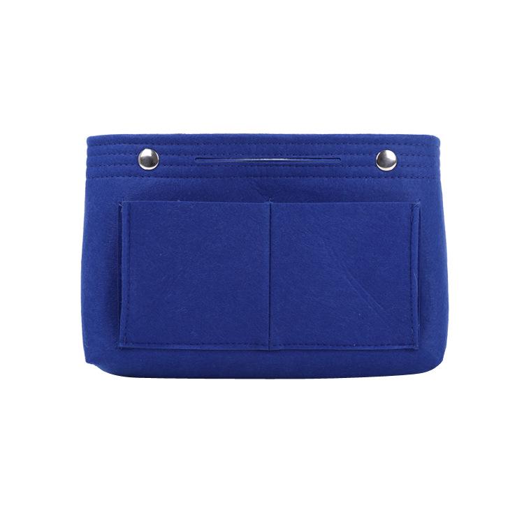 Large Capacity Felt Makeup Bag: Multifunctional Women's Travel Organizer with Snap Closure
