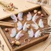 50Pcs 3D Chiffon Butterfly Embroidered Patches Bridal Hair Accessories