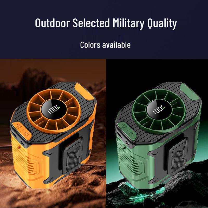 Portable Hanging Neck Waist Fan for Camping and Construction, Long Battery Life, Summer Cooling