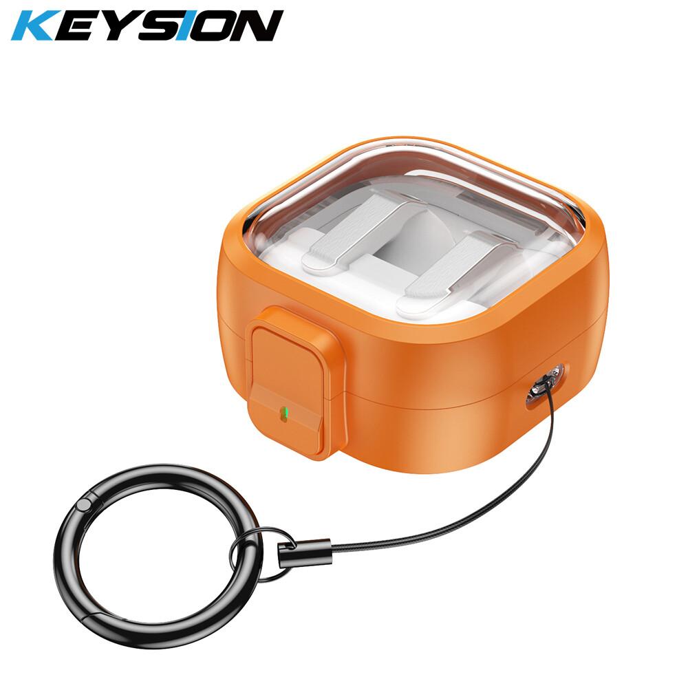 KEYSION Transparent Switch Lock Earphone Case for Samsung Buds4 4 Pro Hard PC Shockproof Headphone Cover for Galaxy Buds 4 Pro