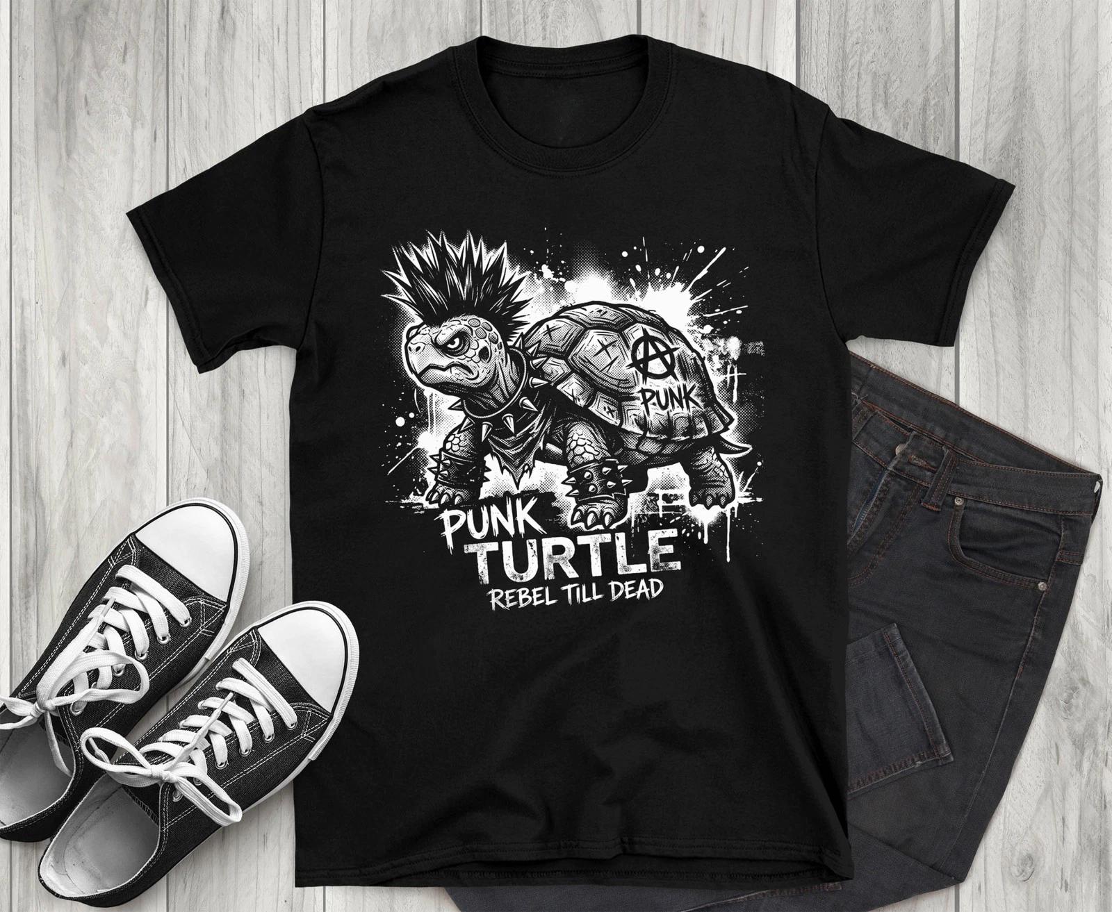 Punk Turtle T-Shirt, Rebel Till Dead 3XL