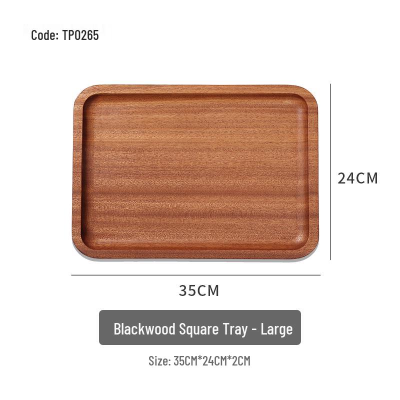 Molona Japanese Style Ebony Wood Serving Tray