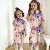 Jungen und Mädchen Unabhängigkeitstag Druck Set Kinder Freizeit Kurzarm Oberteil und Lange Hosen Set
