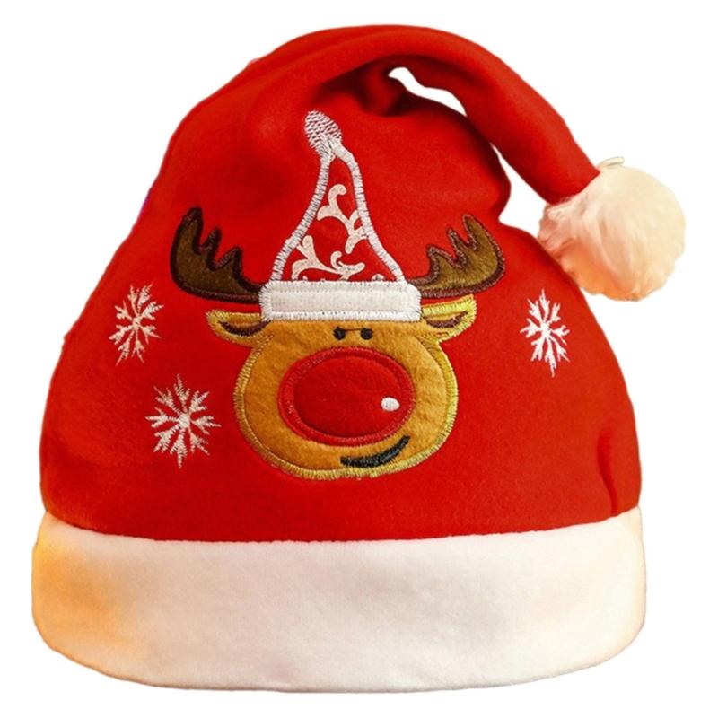 Sequined Christmas Party Santa Hat for Children Adult Pointed Caps Family Gathering Santa Hat Festival Props Headpiece