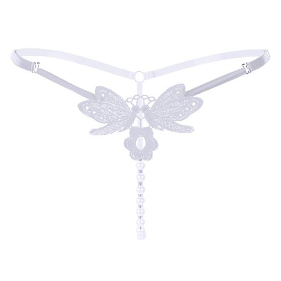 Chic Thong See-through Pornographic Underpants Embroidery Low Waist G-string for Inner Wear
