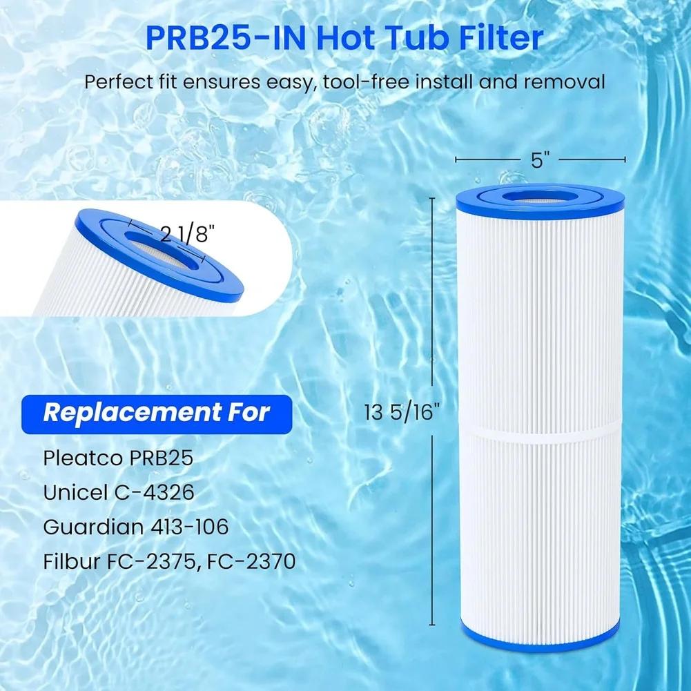 2xSPA Pool Filter Cartridge PRB25-IN Replacement For Portable Spa FC2375 FC2370 -Hot Tub Filter Cartridge For Pleatco
