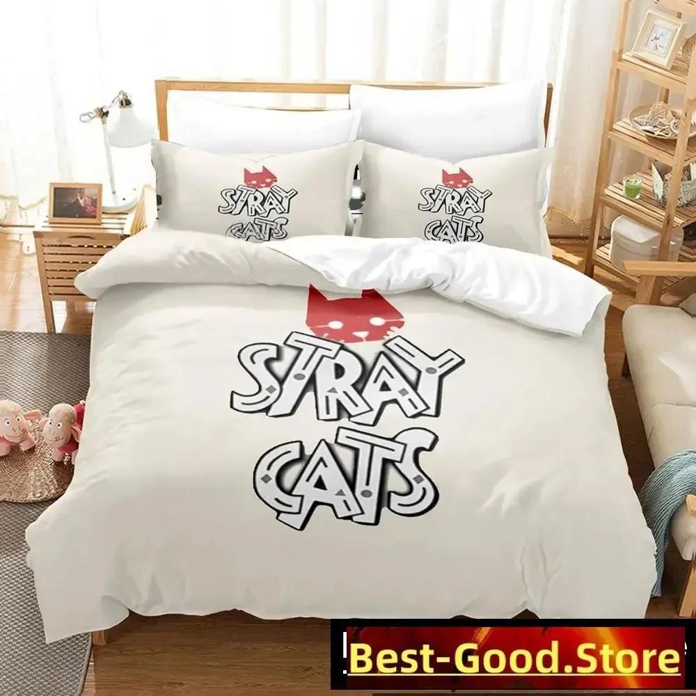 Fashion Stray Game Cat Momo Bedding Set Printed Bed Set With Pillowcase Bed Duvet Cover Soft Single Double Queen Super King Size