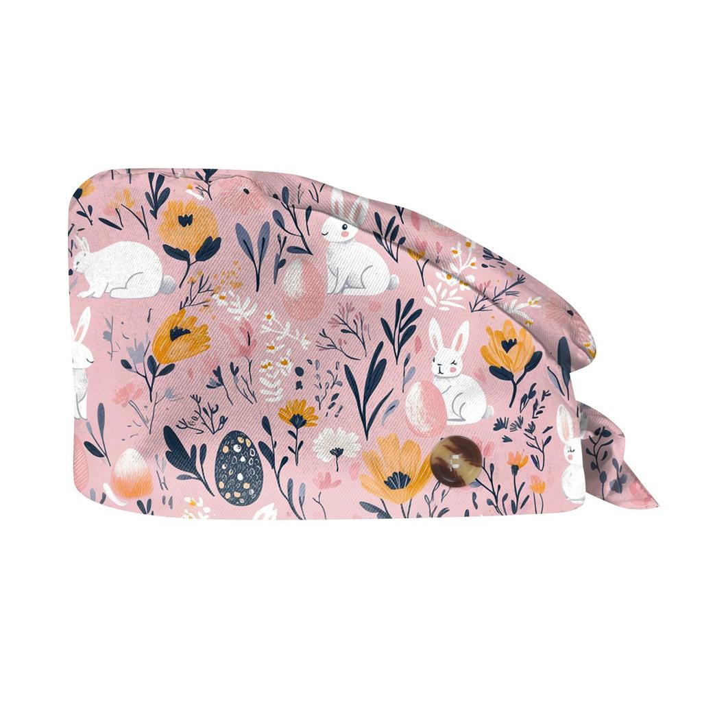 Fashion Easter Print Work Hat Casual Wash Hat Bag Cap