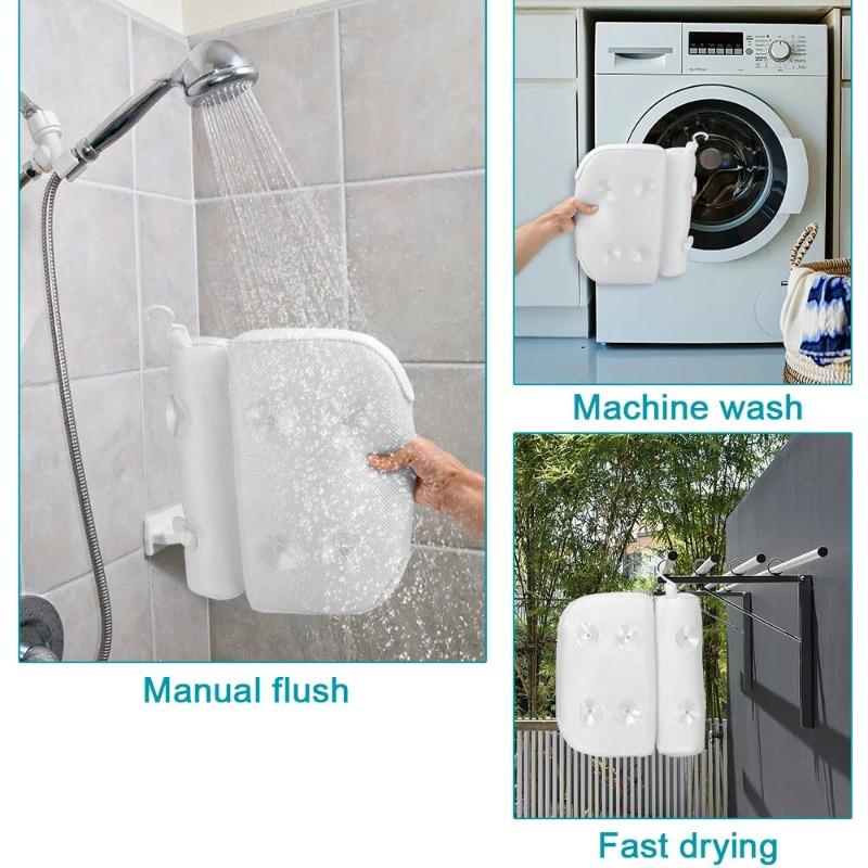 New In Non-Slip Bath Pillow With Suction Cup For Neck and Back Support Breathable 3D Mesh Bathtub Spa Head Rest Bathroom Supply