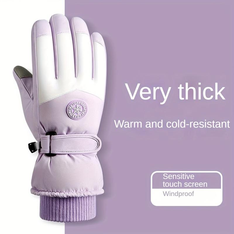 Autumn Winter Women Gloves Touch Screen Windproof Warm Riding Snow Play Men and Women Warm Gloves