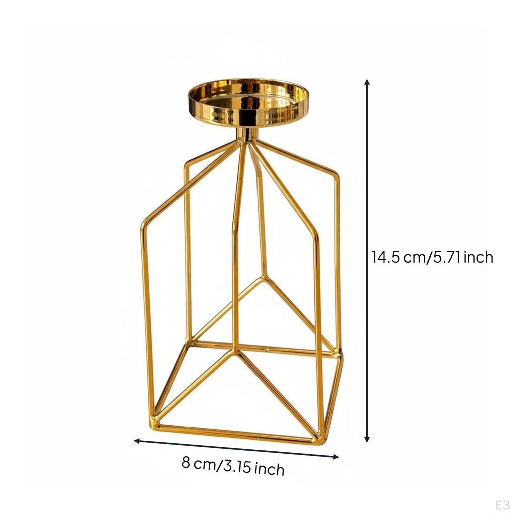 Iron Art Candle Holder Romantic Atmosphere Nordic Candlestick Minimalist Geometric Metal