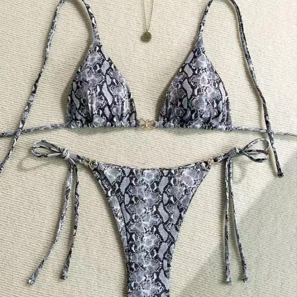 Sexy Strap Beach Swimsuit Print Women Beach Swimsuit Bikini Slim Fit Fairy Swimwear Bathing Female Beach Party Summer Outfit