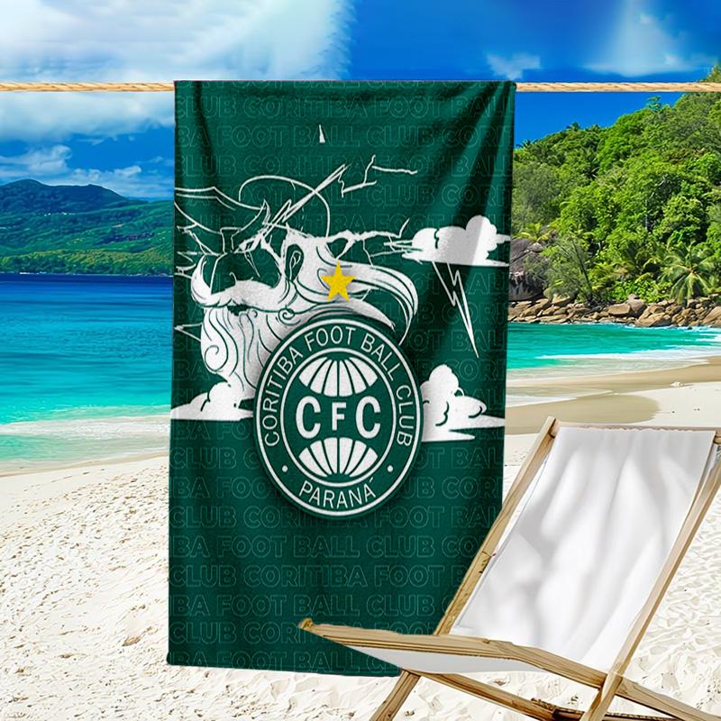 Cori-tiba Football Club Crest Printed Beach Towel, Super Soft Microfiber, Perfect Gift Birthday, for Pool, Beach, Travel, for Family and Friends