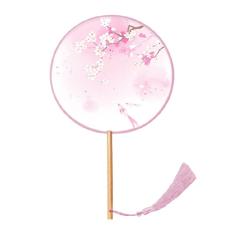 Handhelds Chinese Fan Ancient with Pendant Chinese Inks Painting Fan