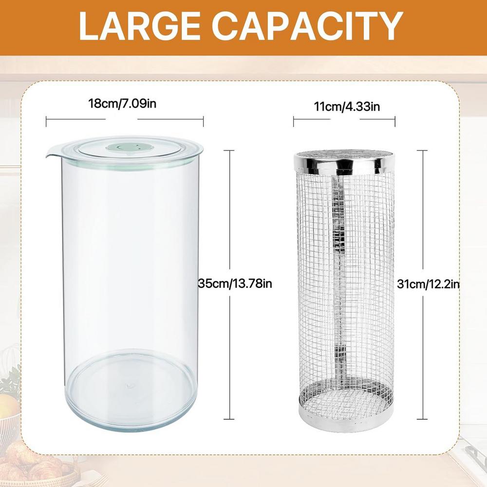 

Chicken Breader Shaker Bowl 360 Degree Clear Roller Fish Batter Shaker With Lid For Home Kitchen Baking Camping Meal Preparation