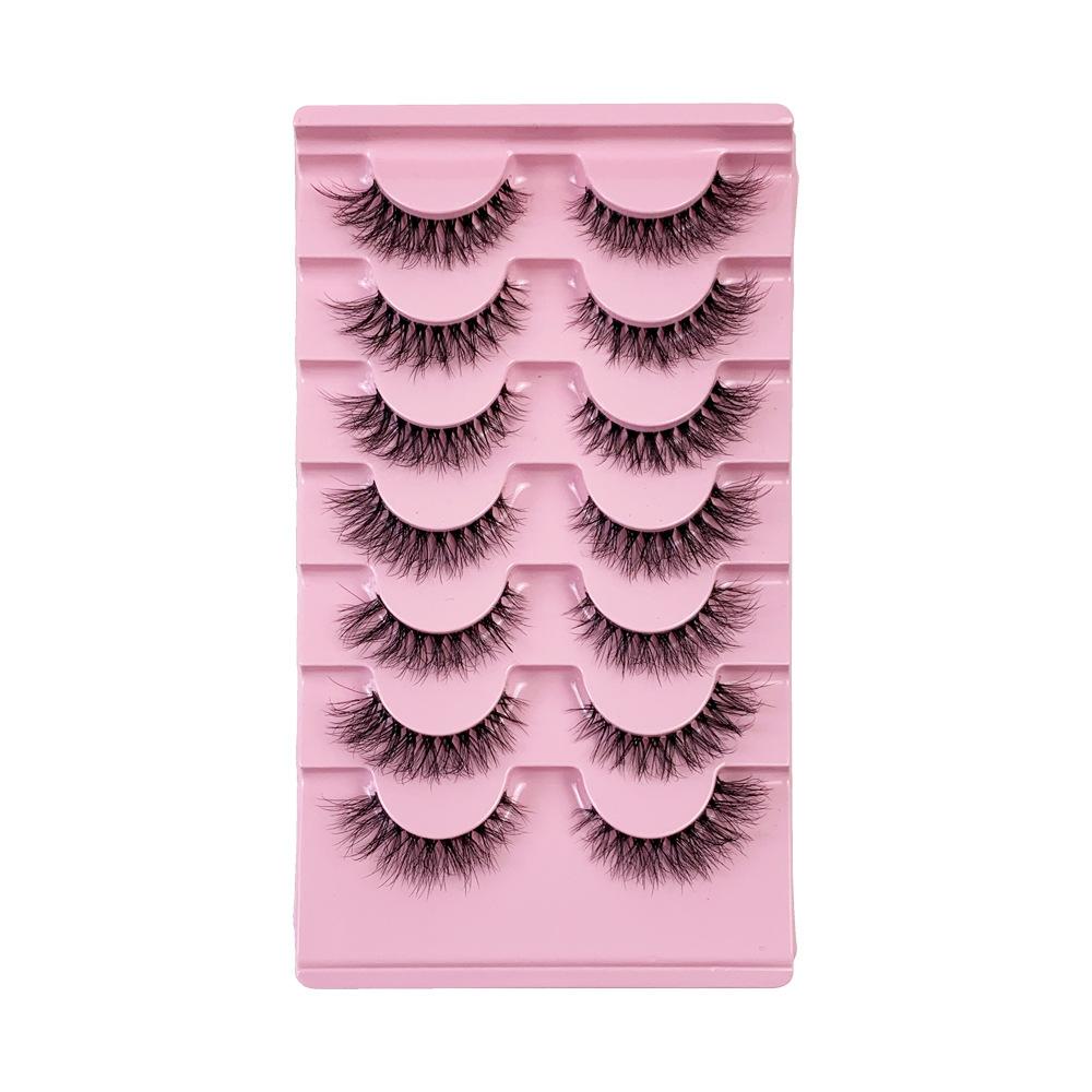3D false eyelashes 7 pairs of thick natural three-dimensional curled fluffy simulated pair of eyelashes