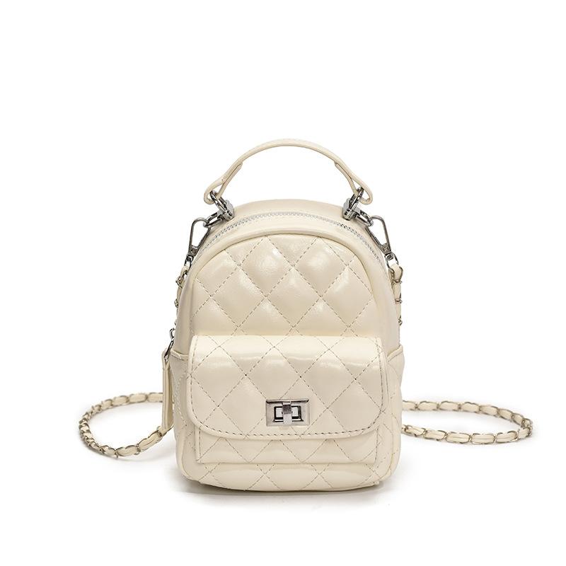 Wholesale Fashion Small Fragrant Wind Rhombus Chain Handbag Simple Versatile Temperament Commuter Mini Backpack Women