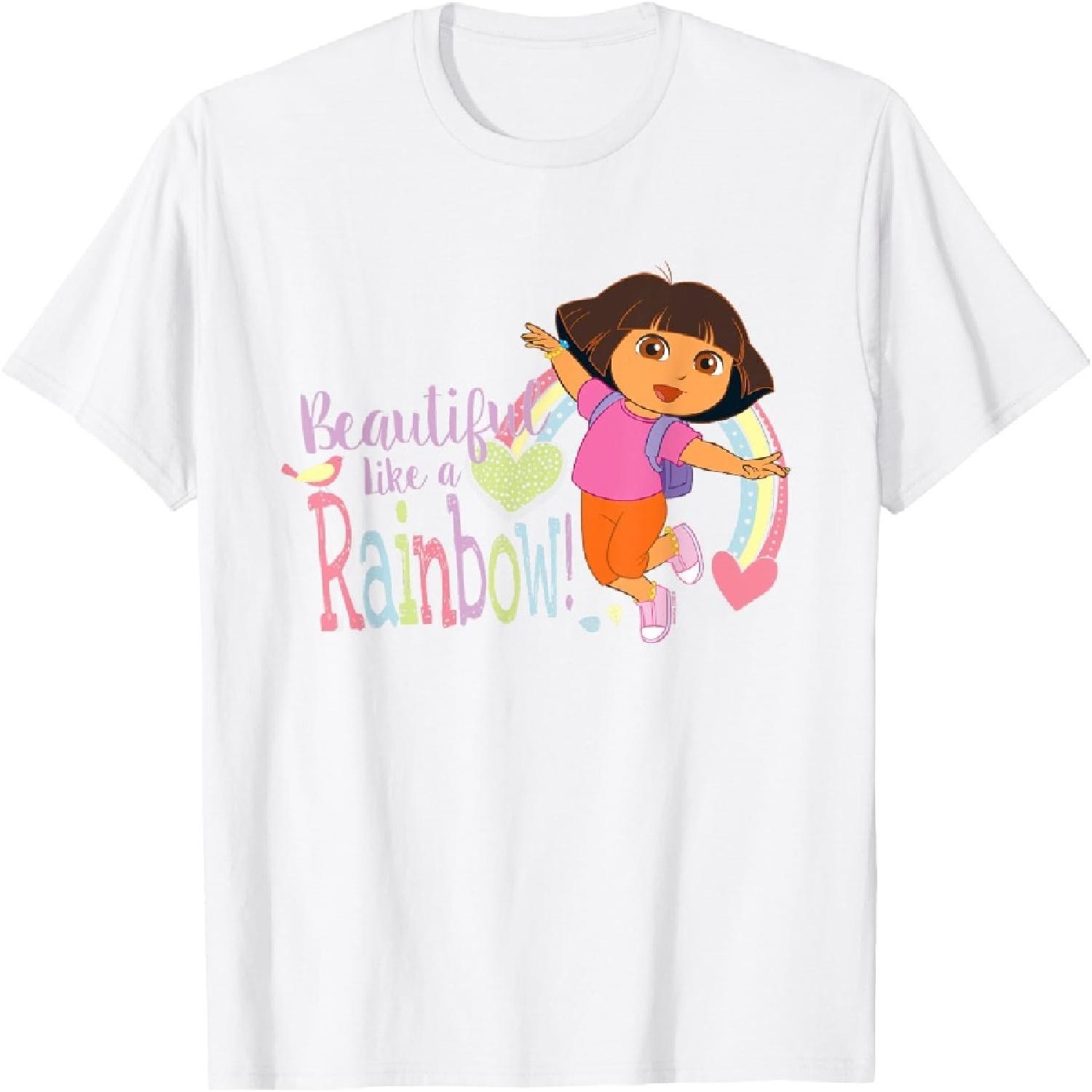 Dora the Explorer Beautiful Like a Rainbow T-Shirt S