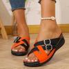 Damen Sandalen Neue Sommerschuhe Damen Mix Farbe Keilabsatz Sandalen Damen Casual Sandalen Sommer Hausschuhe Damen Schuhe