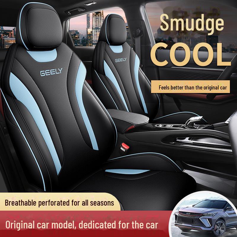 Binyue Cool 2022 Universal Leather Car Seat Covers - Four Seasons, Detachable, Full Surround Design
