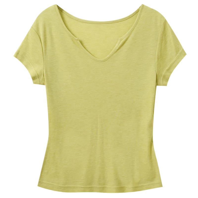 Sancai V-Neck Slim Fit Short Sleeve T-Shirt XL
