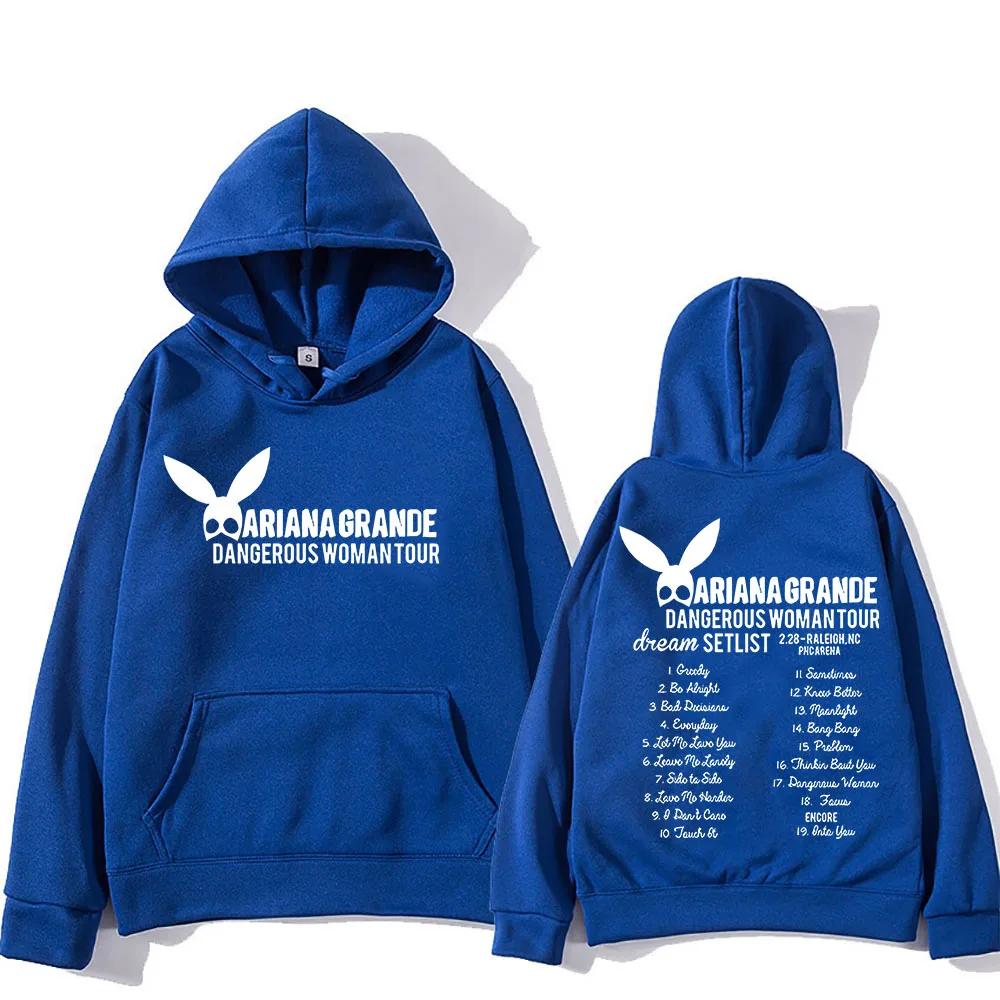 Mikina Ariana Grande na podzim zimu gotická pohodlná mikina s dlouhým rukávem oblečení sudaderas s kapucí punková mikina