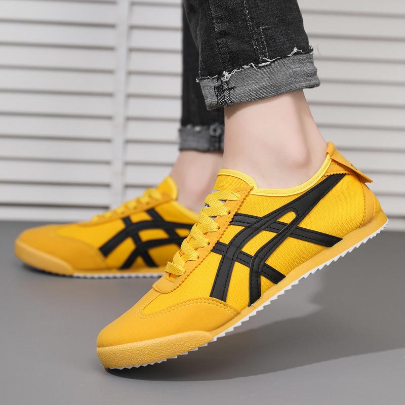 

Пара повседневных одинарных туфель для мужчин и женщин, одинаковые туфли для скейтбординга, легкие дышащие парусиновые туфли, белые туфли для студентов Doudou 44 жёлтый