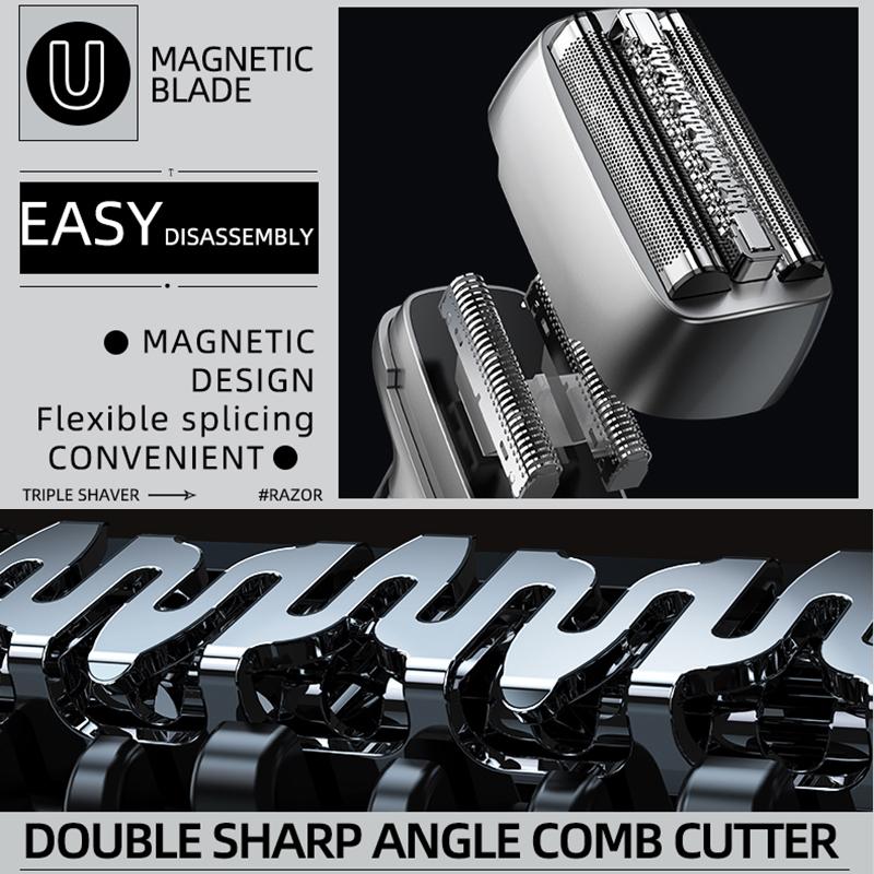 Professional Reciprocating Shaver For Man Multifunction Electric Beard Razor Twin Blade Rechargeable Face Beard Knives Trimmer