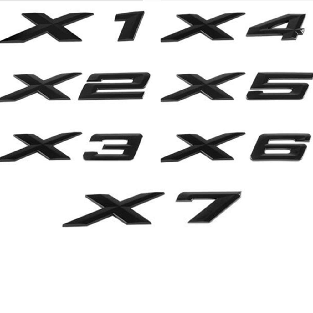 EDIS9 Brilliant Shiny Gloss Black Letters Trunk Emblems Number Badge for BMW X1 X2 X3 X4 X5 X6 X7 Z4 GT