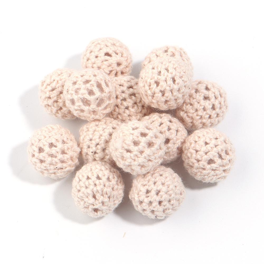 10pcs 14/20mm Acrylic Crochet Beads Colorful Round Knitting Wool Ball Beads For Jewelry Making DIY Necklace Bracelets KeyChain