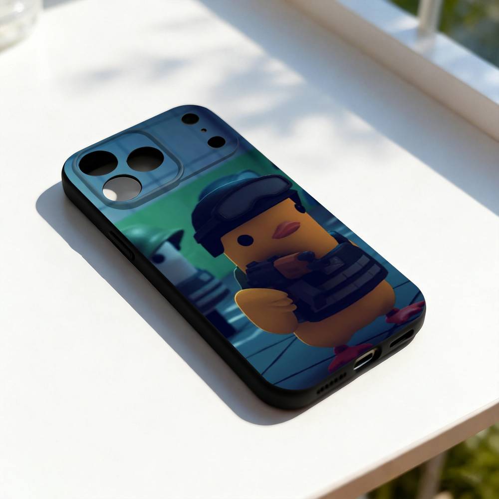E-Escape From D-Duckov Cute Phone Case Silicone Black Soft For iPhone 17,16,15,14,13,12,11,Pro,Max,Plus,E,SE4,Air,Mini iPhone13