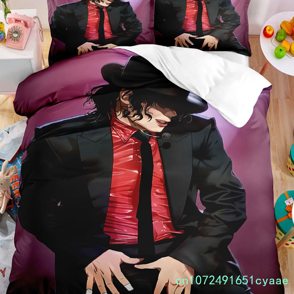 Parure de lit Michael Jackson pour lit simple, double, king size, Musical Genius, pour adultes et adolescents, housse de couette 200 x 200 cm EU single(135x200cm)