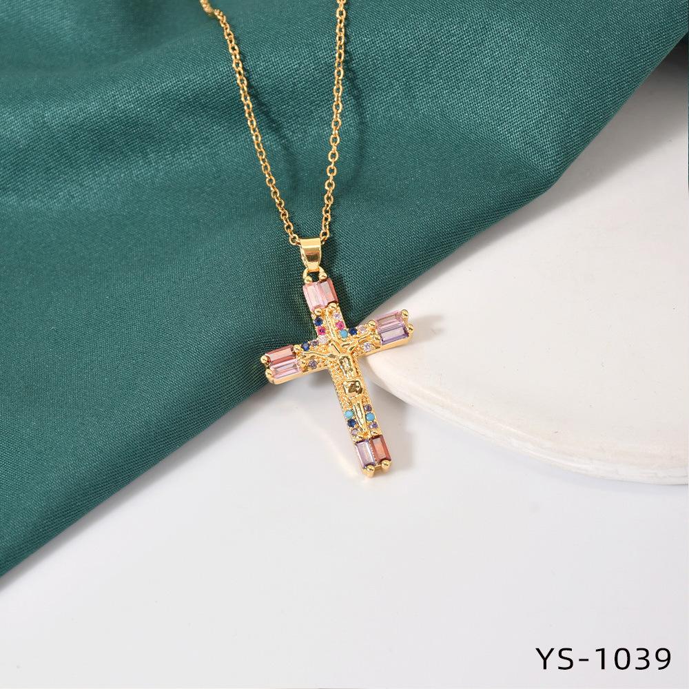 Fashion Trendy Titanium Steel Cross Necklace Women Luxury Versatile Accessory