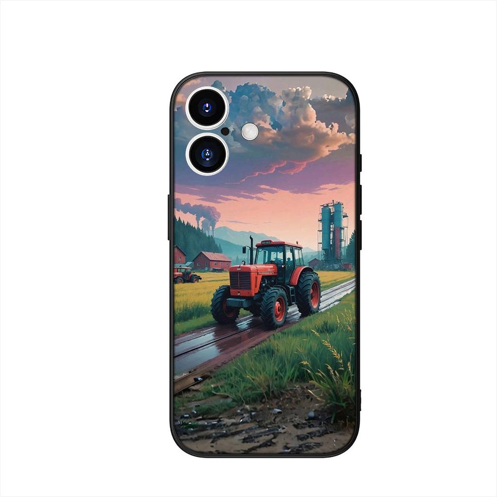 Farm Vehicle Tractor Wallpaper Phone Cover Case for Apple iPhone 16 15 14 Plus 13 12 Mini 17 Pro Max + 16E Air 16+ ProMax Casing