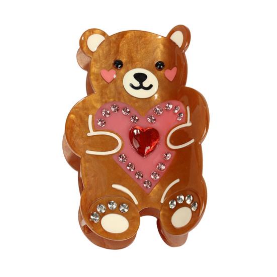 

Hair Clip Cartoon Bear Shape Acrylic Back Head Hair Claw Anti-slip Teeth Half-Tied Hairstyles Large Shark Hair Claw 3