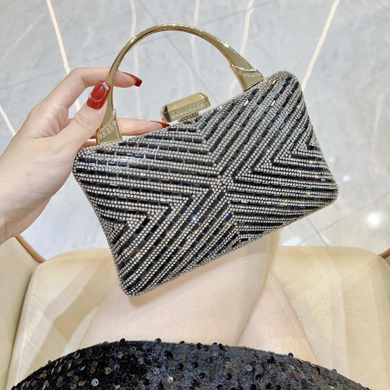 Clutch Bag Elegant and Fashionable Single-shoulder Crossbody Bag Evening Diamond-encrusted Banquet Bag Handbag