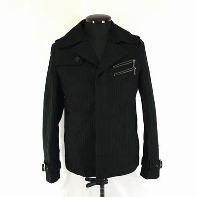 Made In Japan Marui On Board Striped Cotton Jacket Tailored Jacket Men M Black Four Pockets On Board(USED)