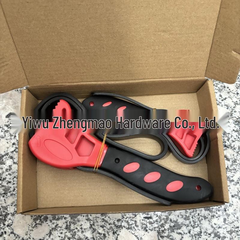 Adjustable Multi-Size Belt Wrench & Bottle Opener (6-8 Inch) for Auto Repair and Hardware Tasks