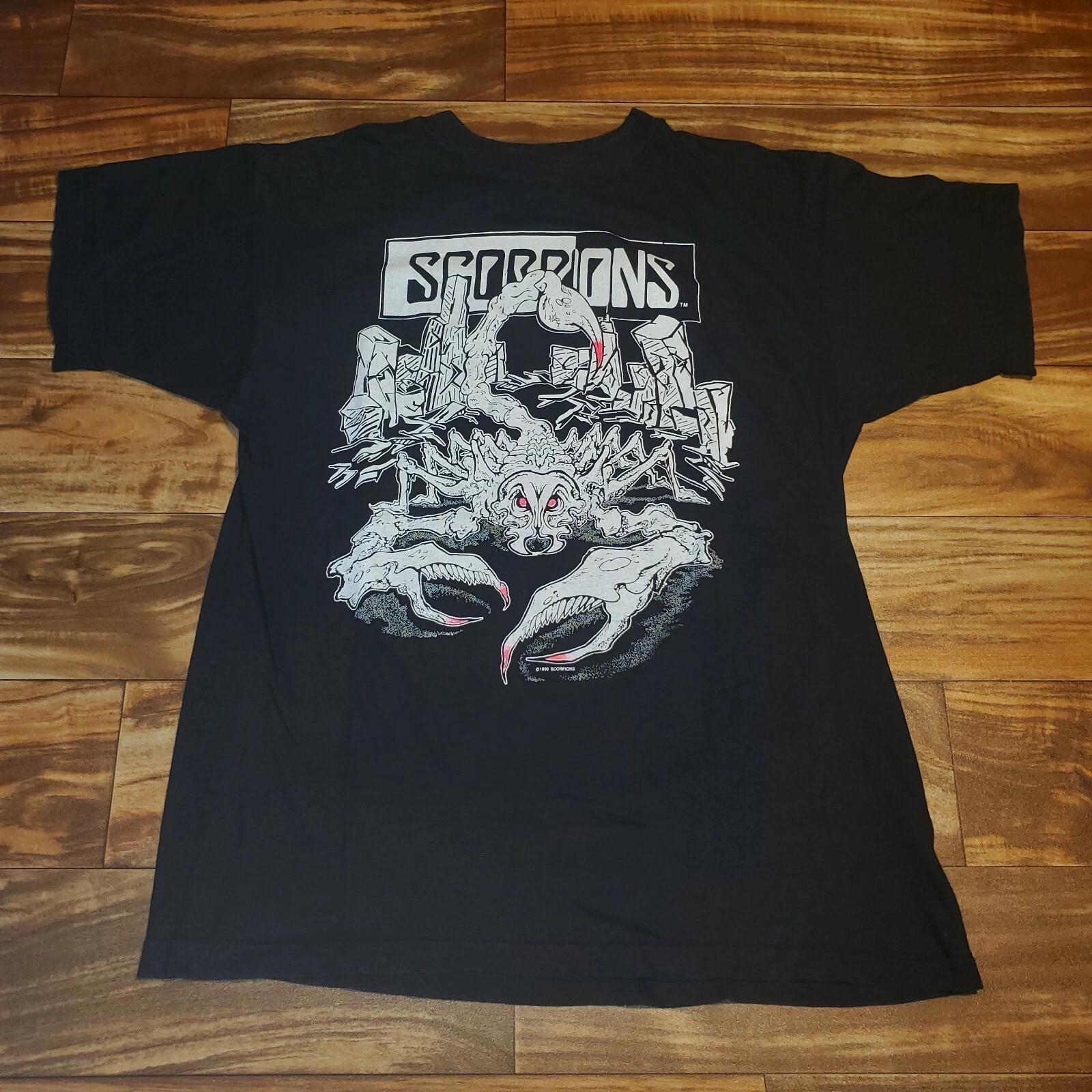 Винтажная Редкая Рок-Музыкальная Группа Scorpions 1990-х Vtg Тур Футболка Размер Большой XL