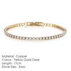 Women's Gold-Plated Zircon Tennis Bracelet - Full Diamond Design, Model S5650