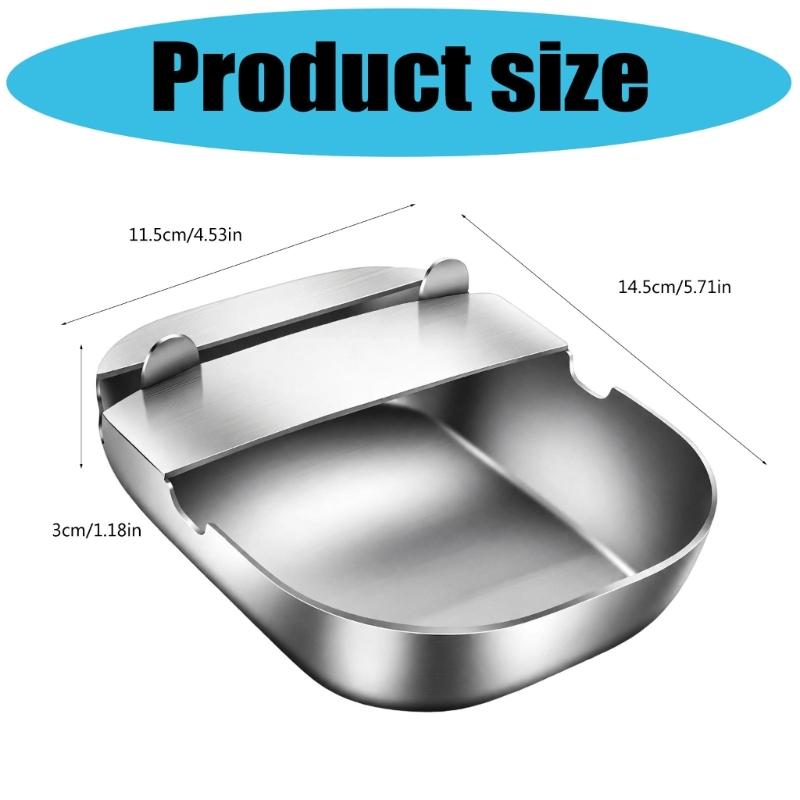 Kitchen Tool Stand with Sauce-Catching Tray, Vertical Support for Cooking Implements, Brushed 304 Steel Body, and Nonslip Base for Counter Use