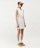 Mayol Logo Embroidered Pleated Dress_White
