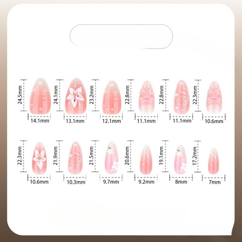 3D Three-dimensional Fresh Flowers European and American Foreign Trade Wear Nail Blush Gradual Change Nail Art Fake Nail Wear